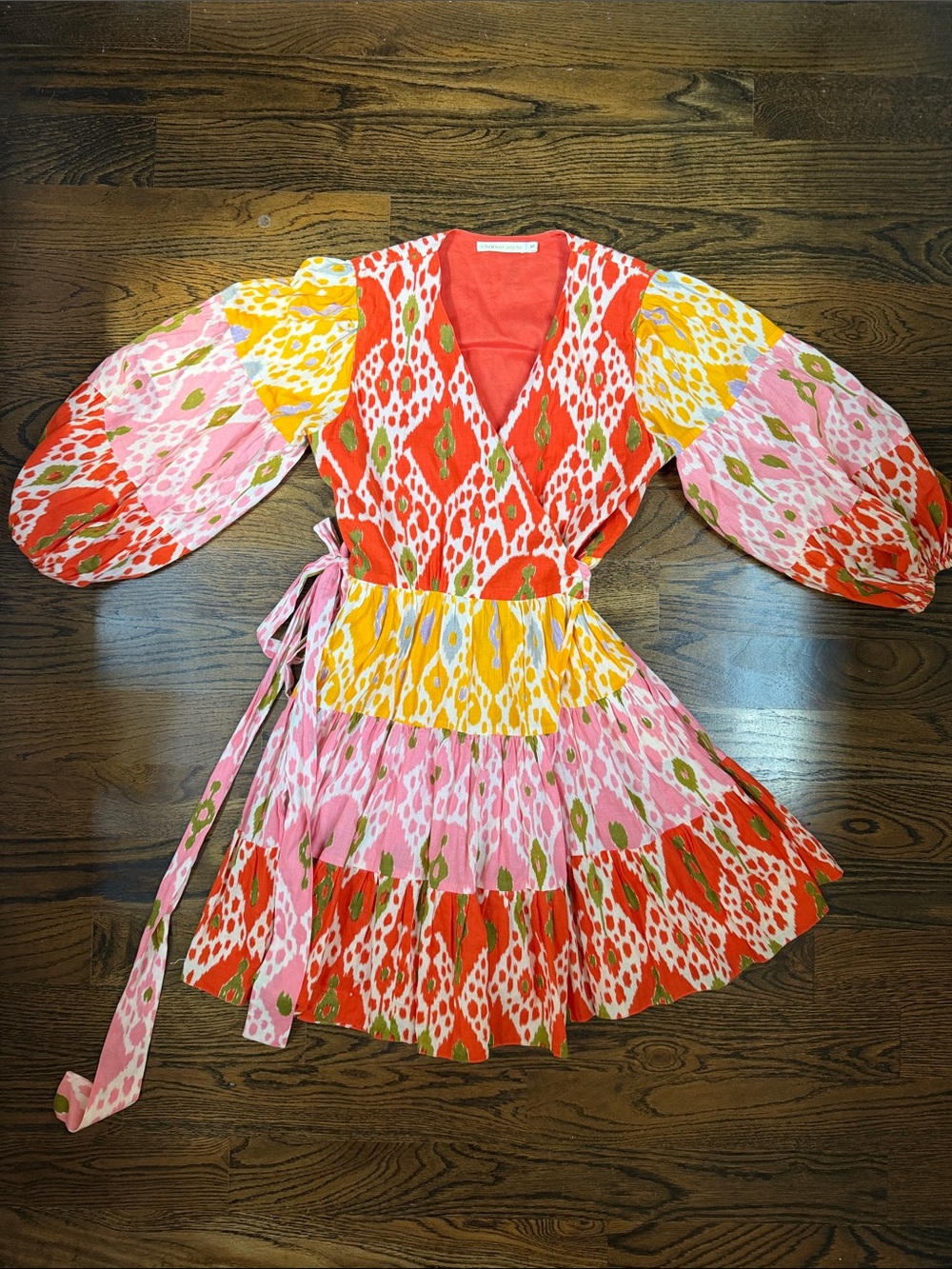 Charina Sarte Mini Wrap Dress Size Medium